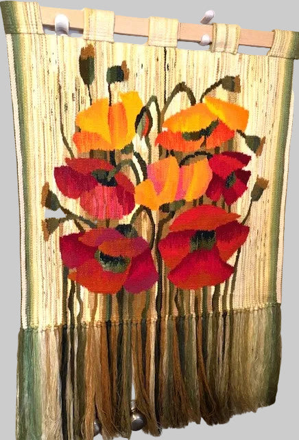 Gorgeous Ukrainian Tapestry Floral Kilim Hand Woven 30 x 30X0.1 inches