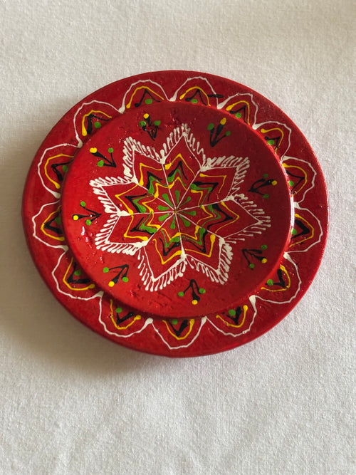 Decorative Plate with Pysankas 3.5 x 0.1 inches