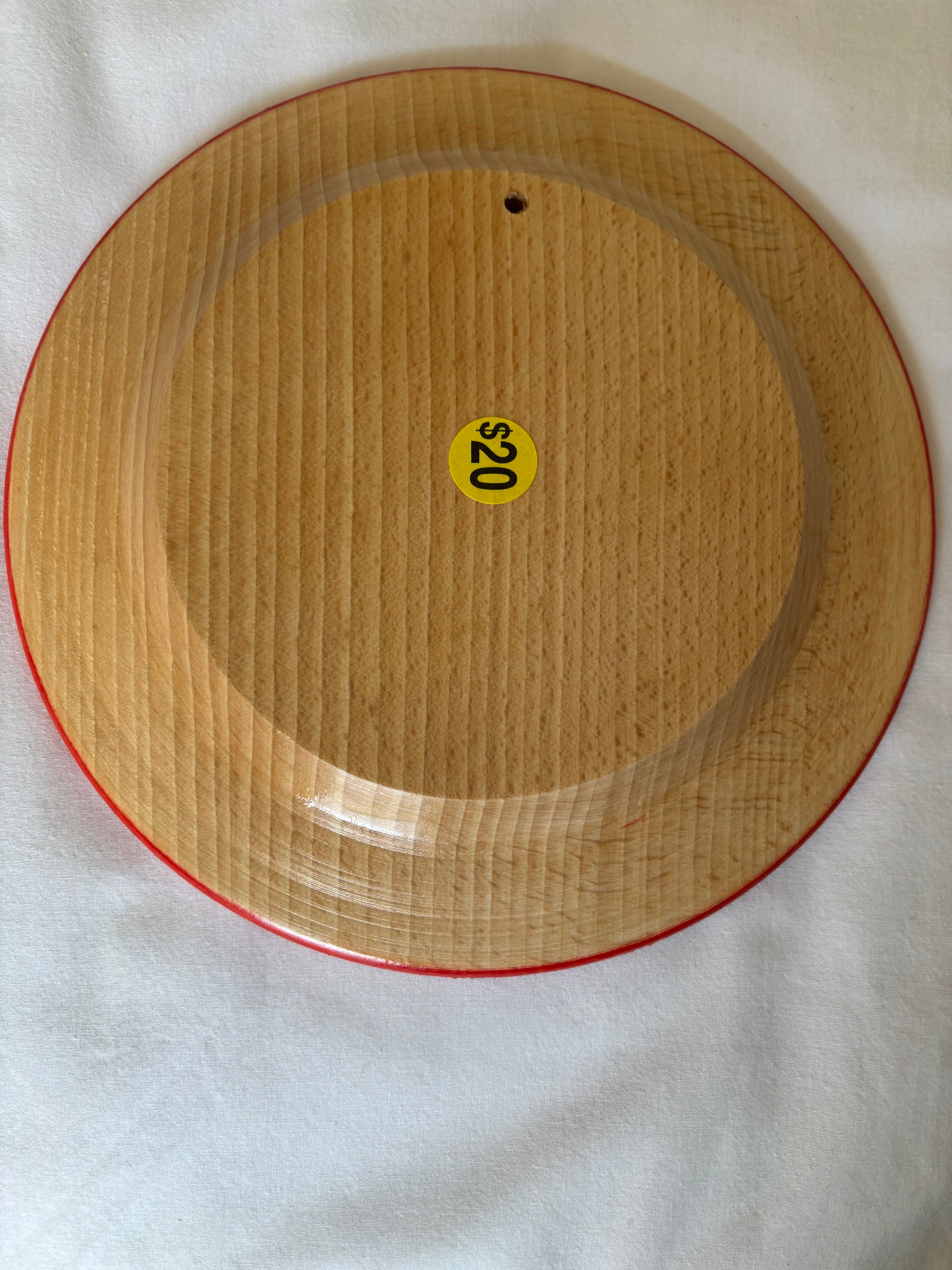 Handmade Ukrainian Wood Carved Hutsul Decorative Plate-6.7 x 0.75 inches