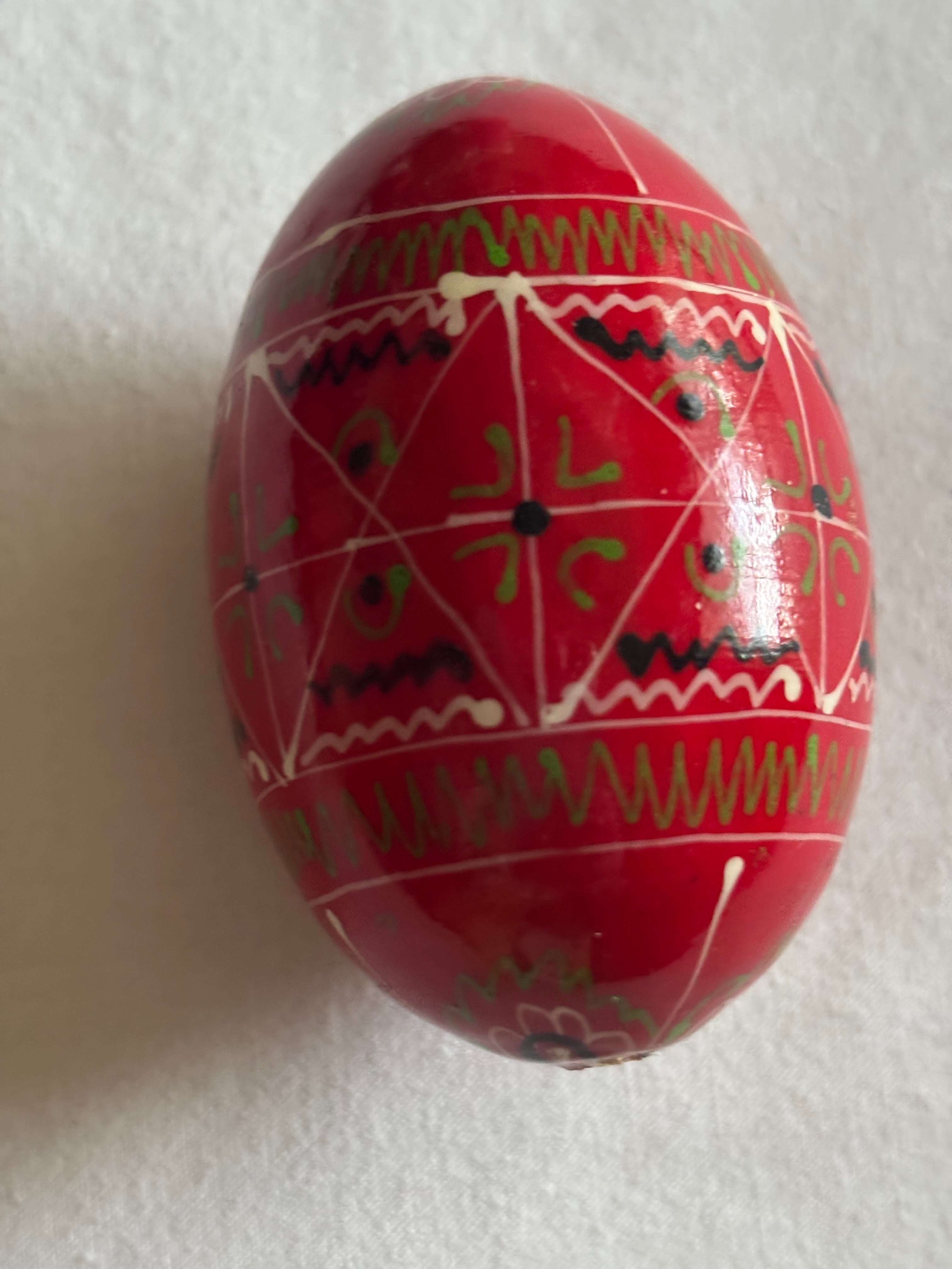 Ukrainian Pysanka Decorative Hand Painted 6  Wooden  Eggs