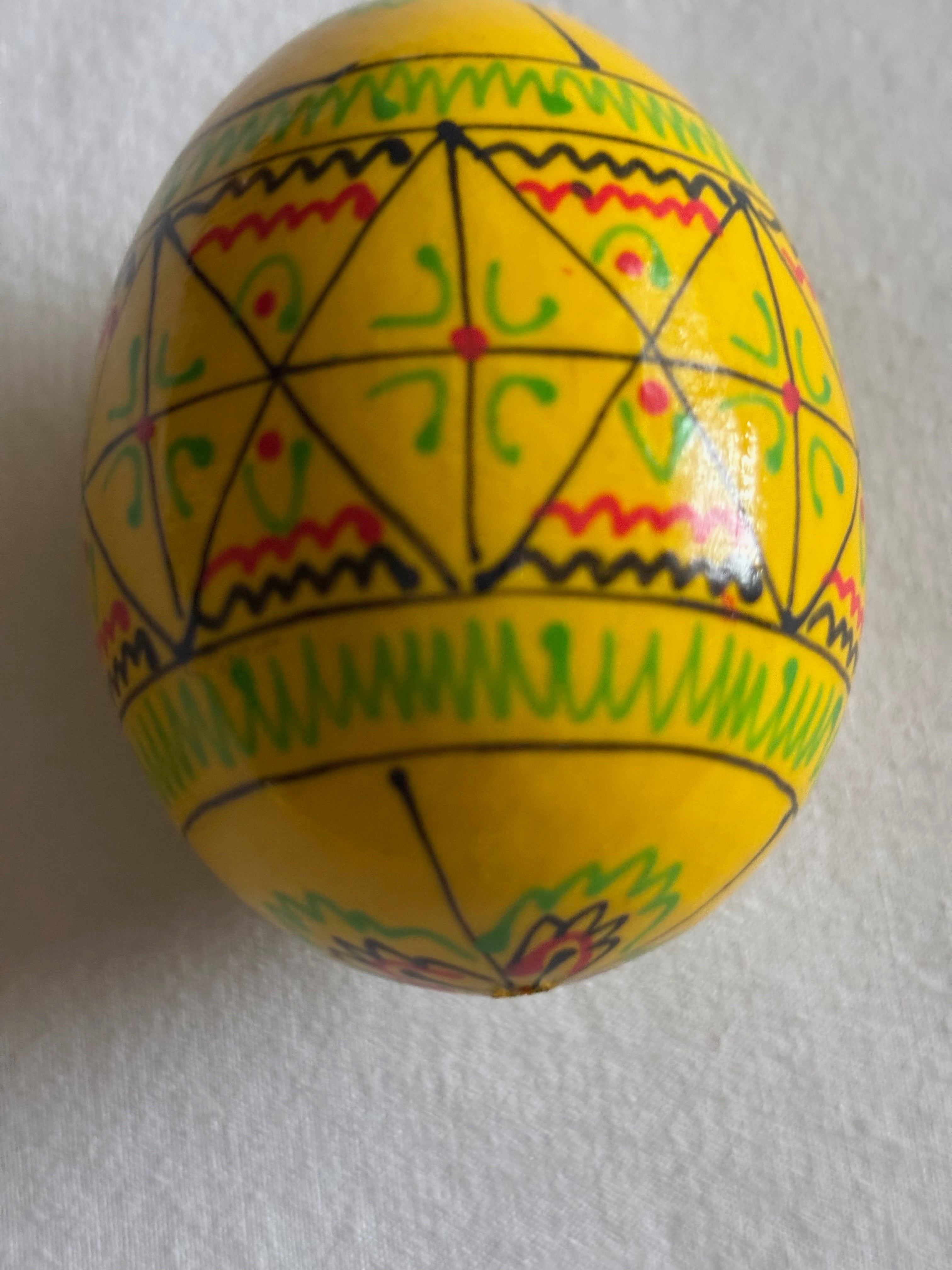 Ukrainian Pysanka Decorative Hand Painted 6  Wooden  Eggs