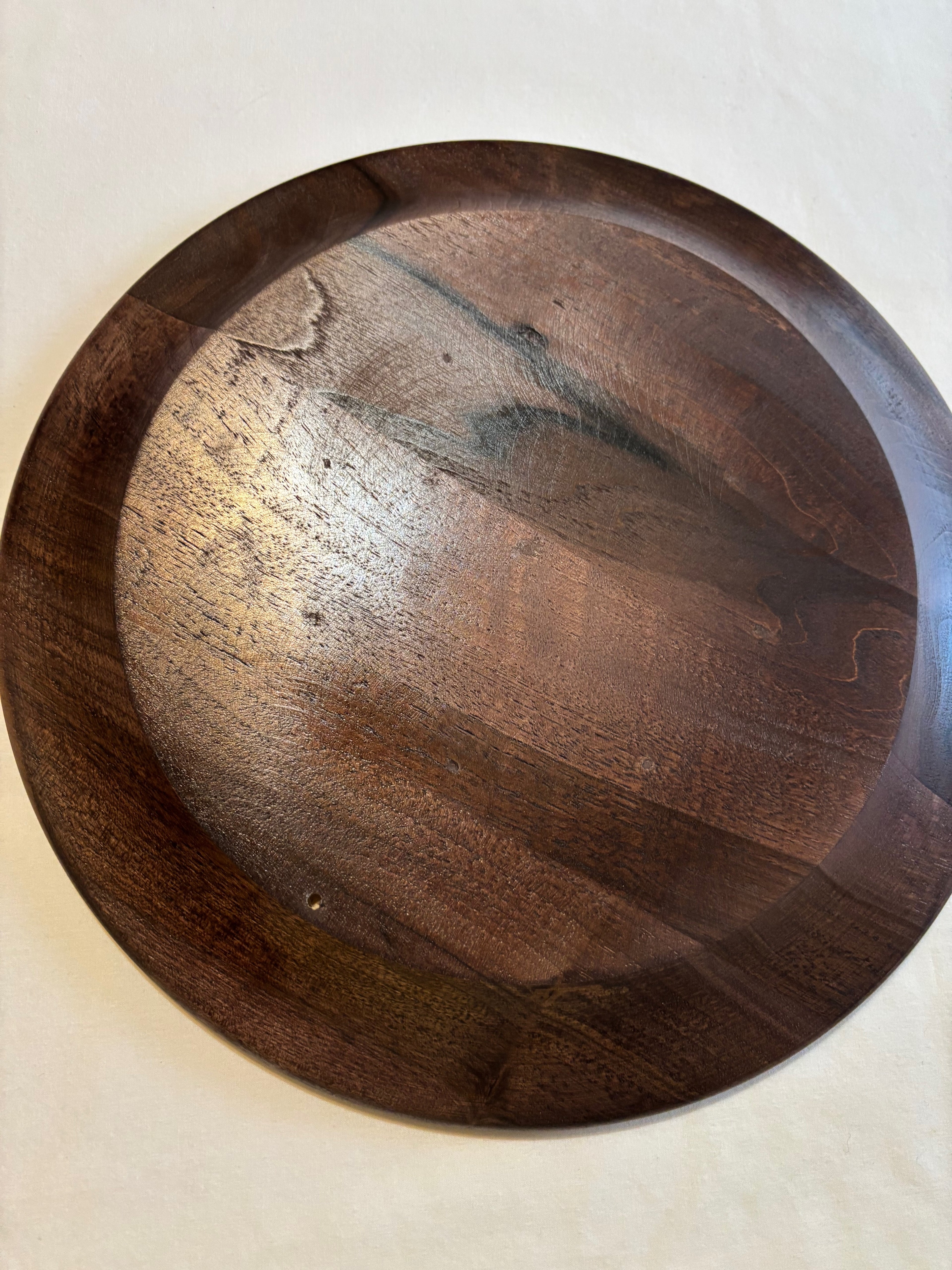 Handmade Ukrainian Wood Carved Trident Plate 11.5x1 inches