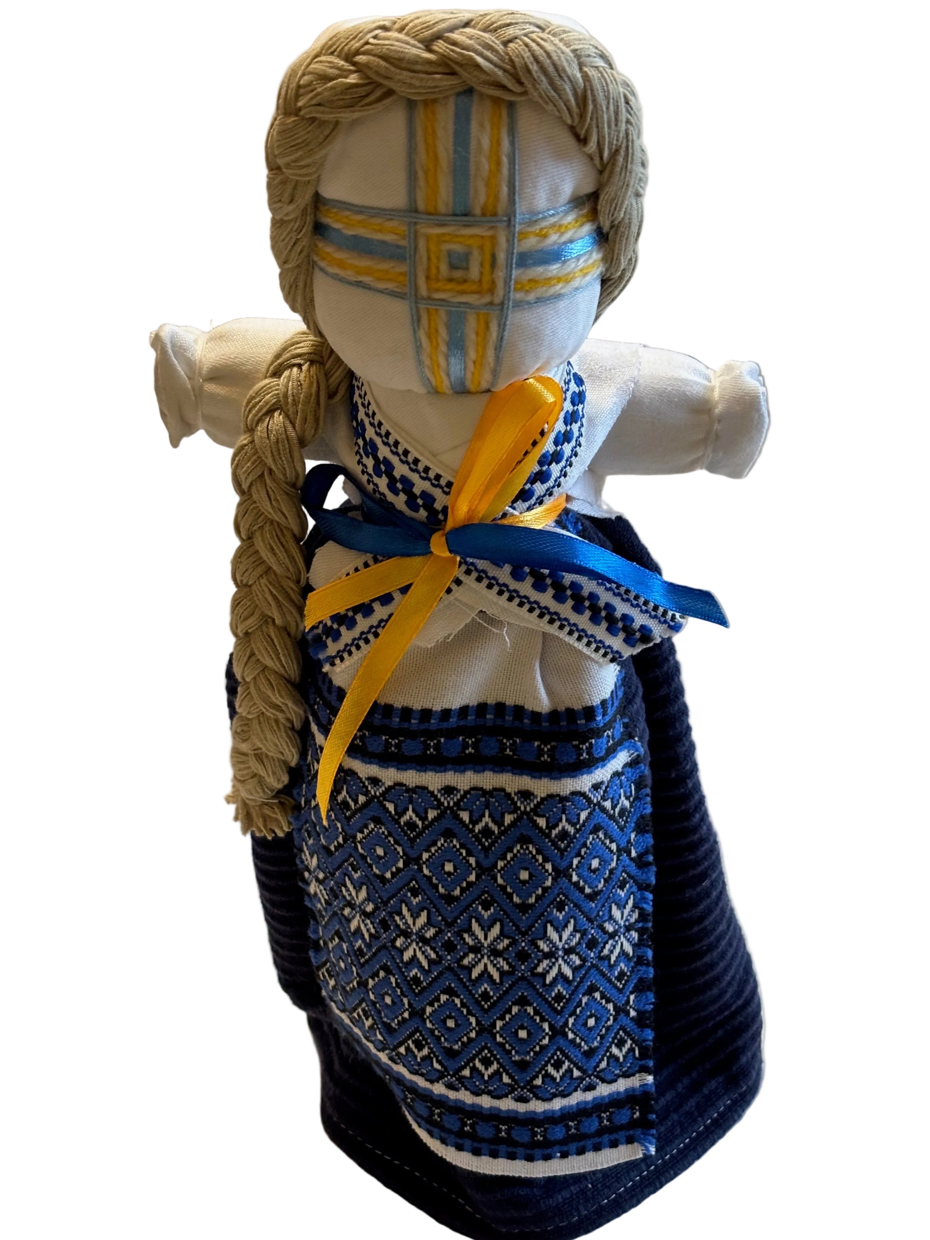 Ukrainian Motanka Decorative Reeled Doll, 12X5X3 inches