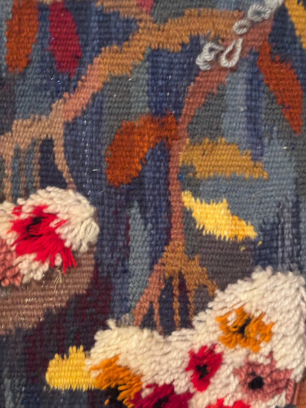 Ukrainian Tapestry Kilim Hand Woven Rug Ukrainian Folk Art with Tree Ornament 13.5X15X0.5 inches