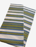 Embroidered rushnyk with Ukrainian Trident  with blue ornament, including Ukrainian Trident-60 x 11 inches